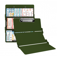 WhiteCoat Clipboard® Trifold  - Army Green EMT Edition